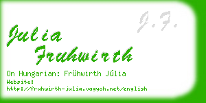 julia fruhwirth business card
